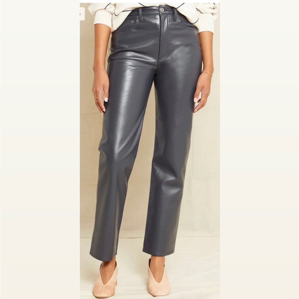 AGOLDE Recycled Leather 90s Pinch Waist Pant size 25
